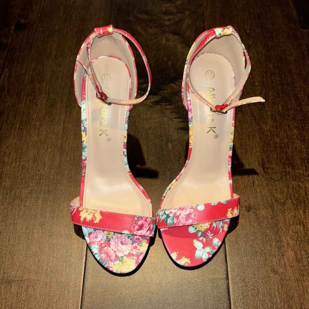 Allegra K Floral Strappy Sandal - Picture 2 of 10